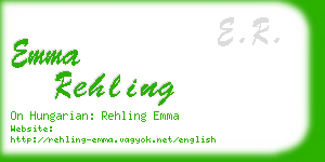 emma rehling business card